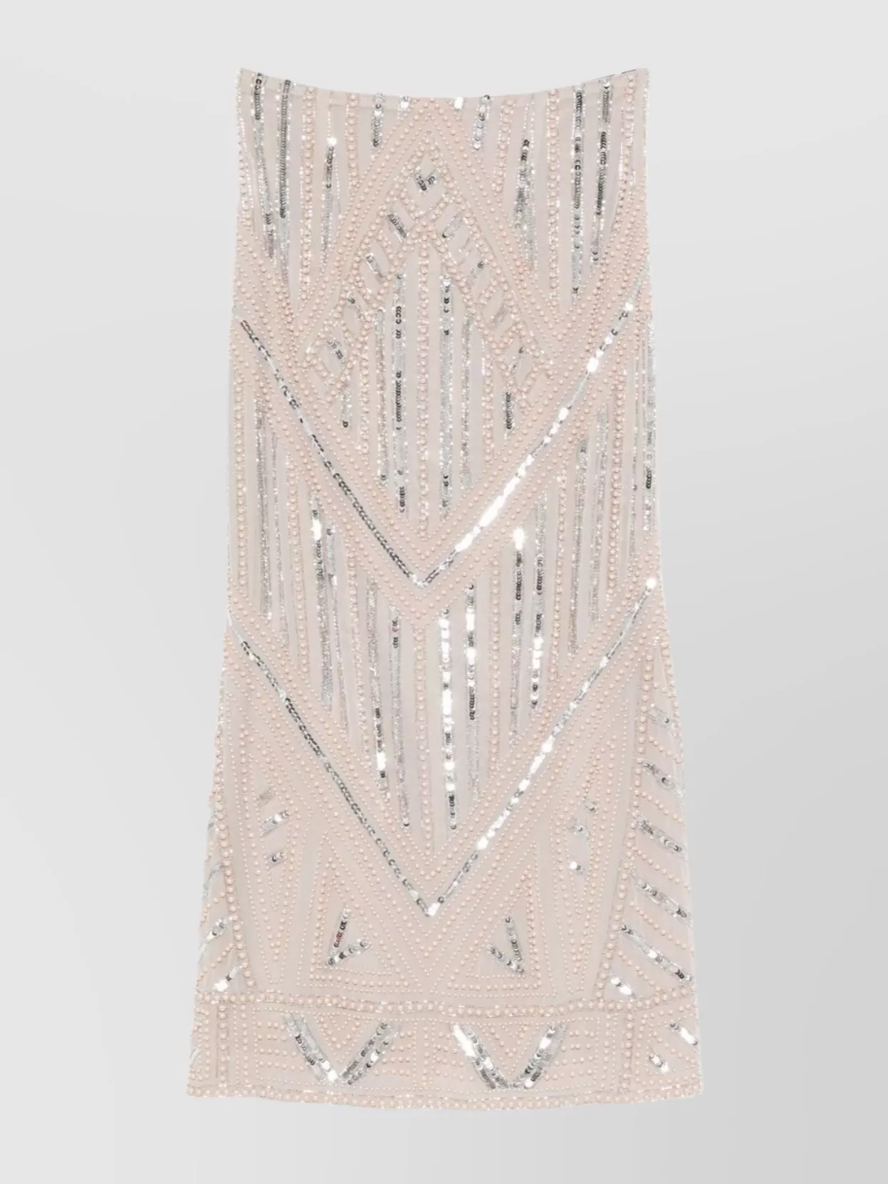 Forte Forte Midi Skirt With Geometric Pattern And Embellishments In Pink