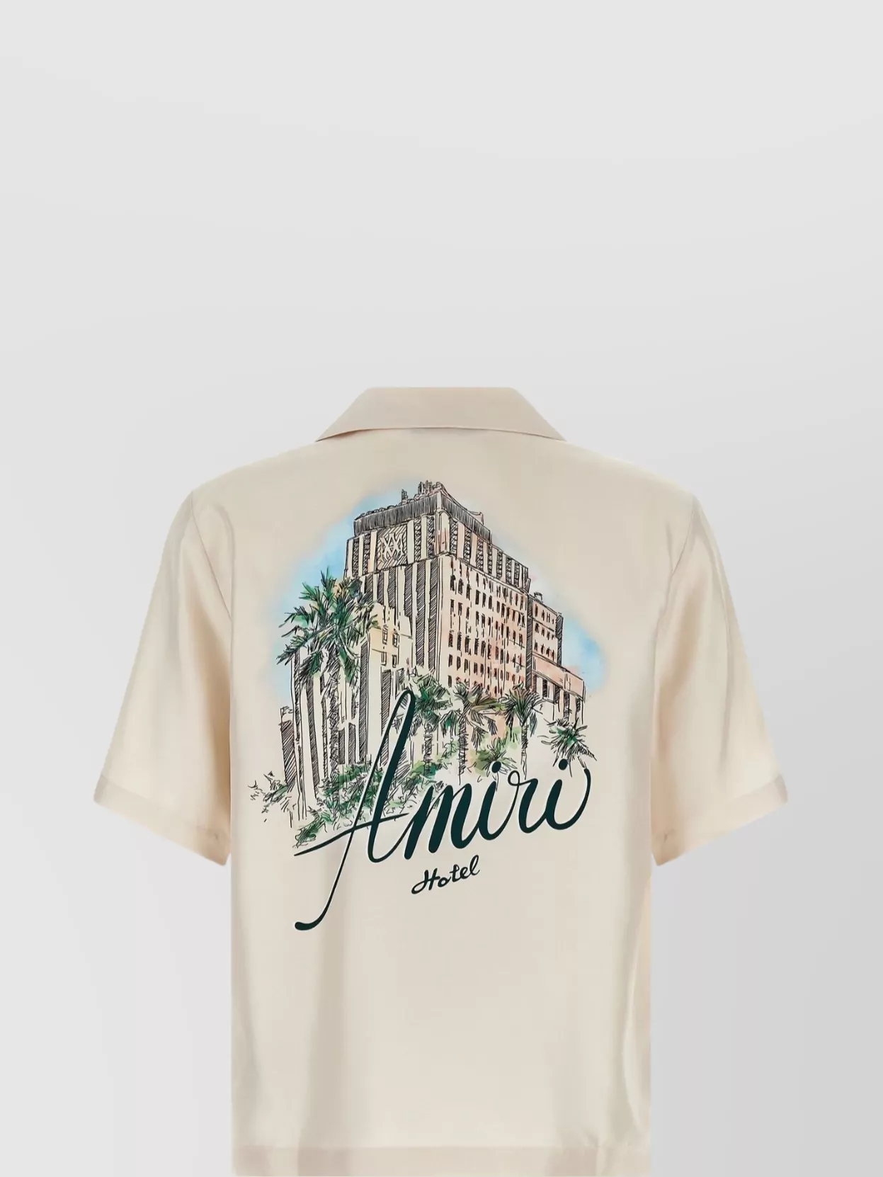 Amiri Graphic Print Camp Collar Short Sleeve Shirt
