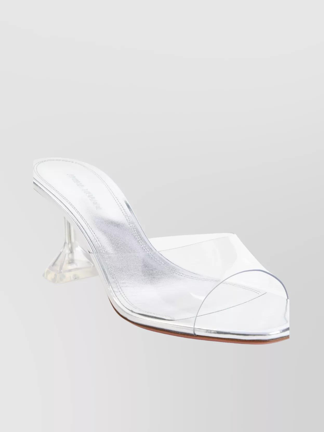 Amina Muaddi Lupita Glass Mules With Clear Iconic Heel