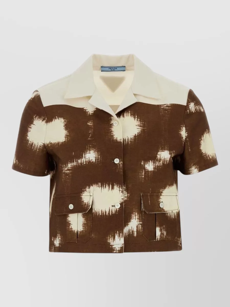 Prada printed cotton short-sleeve shirt