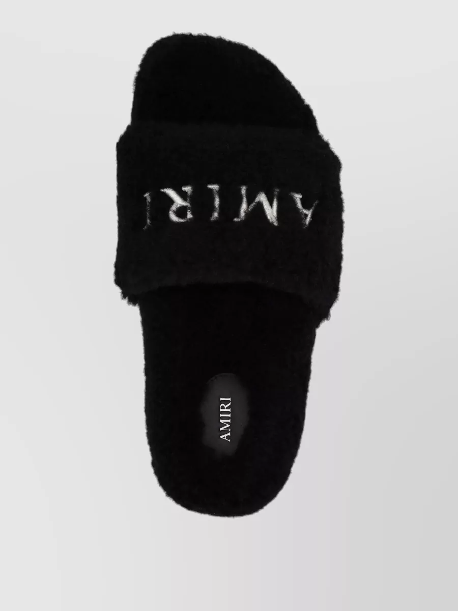 Amiri Shearling Slide Sandal Open Toe Faux Fur