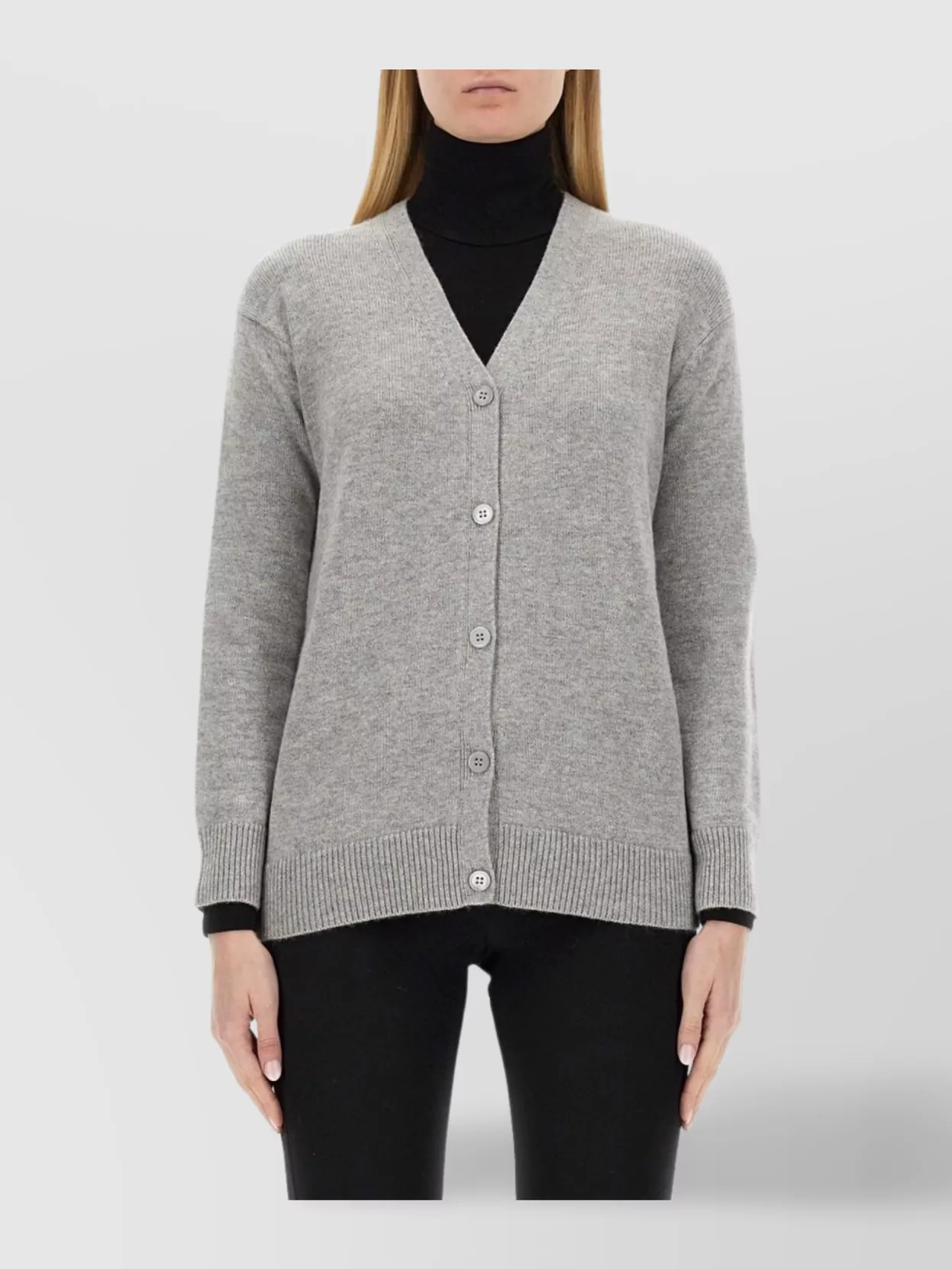 S Max Mara Long Sleeve V-Neck Cardigan Jane