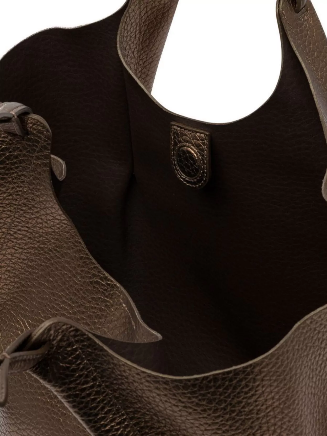 Gianni Chiarini Metallic Dual Handle Textured Shoulder Bag