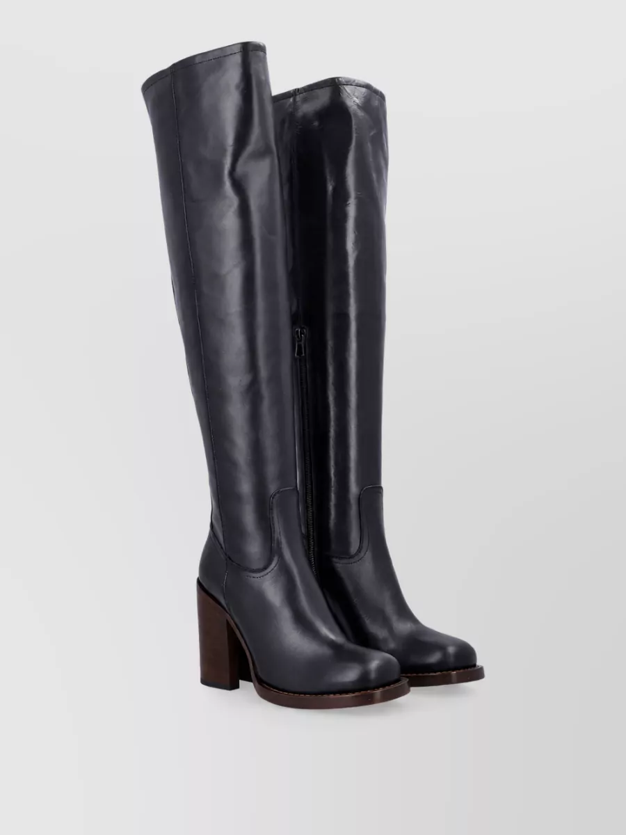 Dries Van Noten Leather high boots