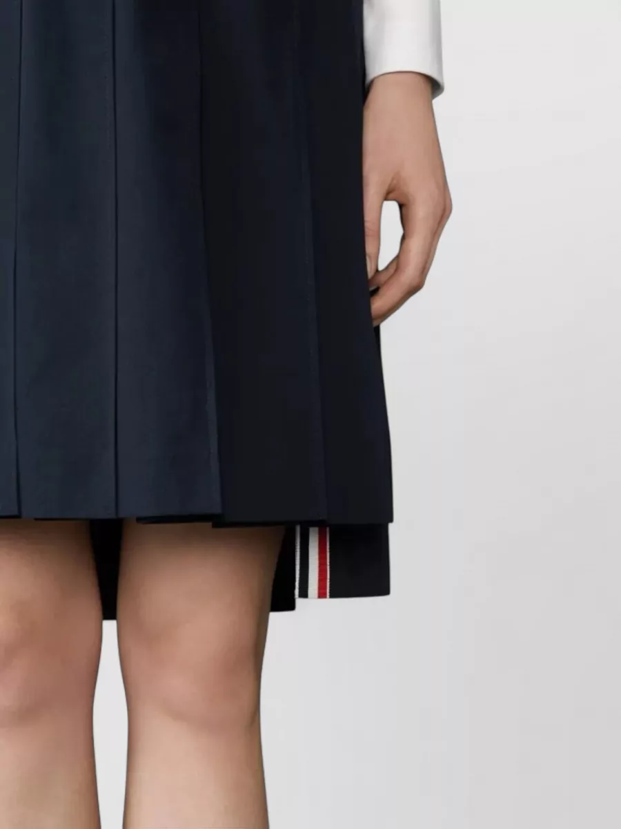 Thom Browne Knee Length Pleated Skirt Belt Loops