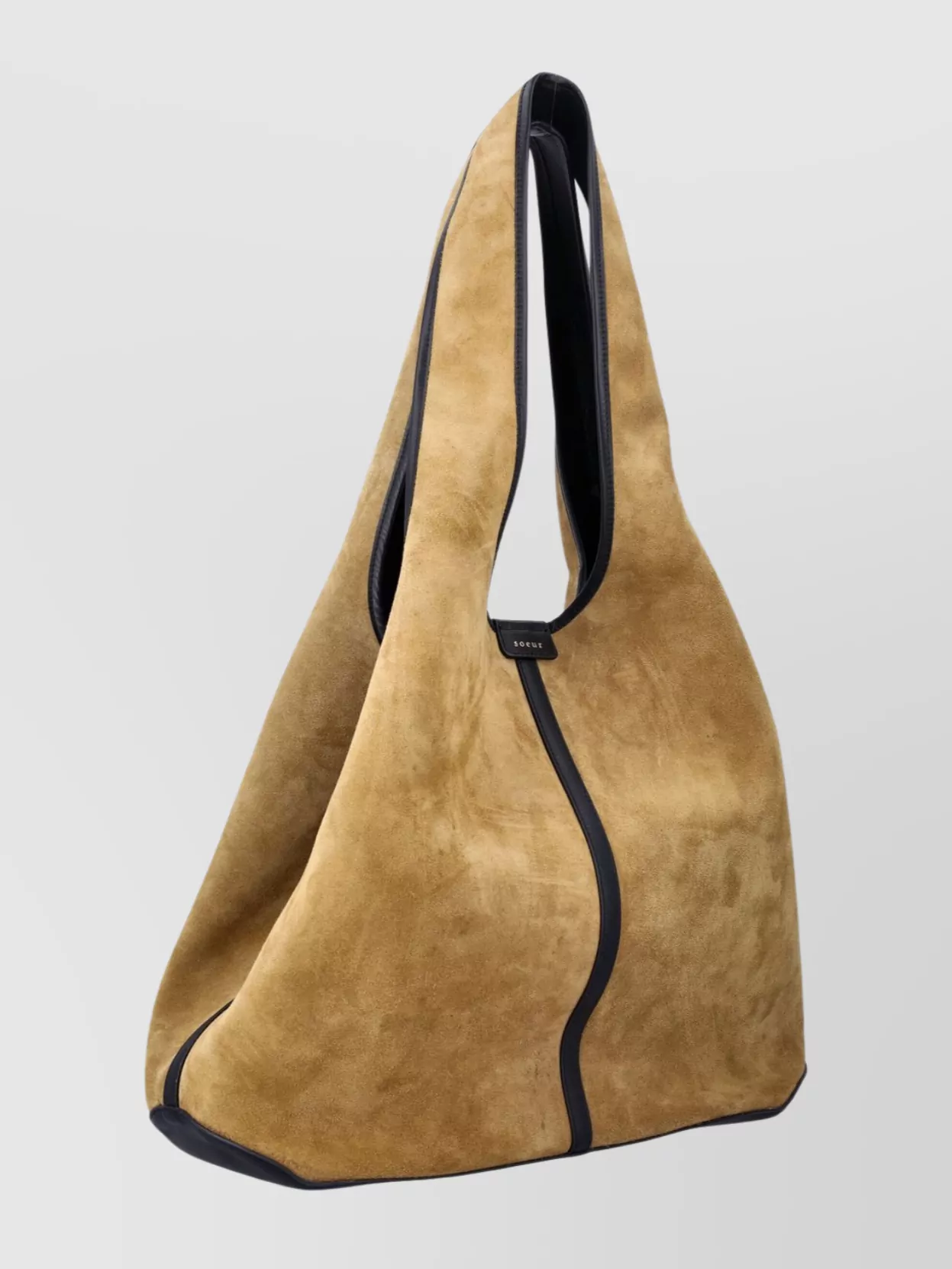 Soeur Soft Suede Tote Bag With Contrast Trim