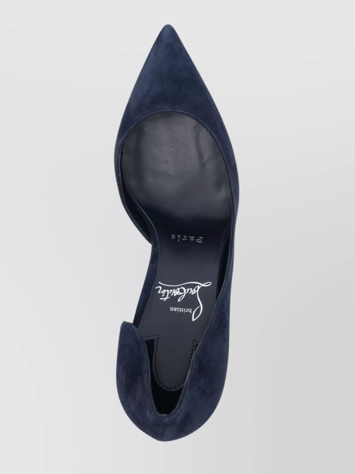 Christian Louboutin Pointed Toe Suede Finish Pumps