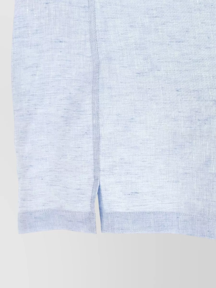 Brunello Cucinelli Linen Short-Sleeve Camp Collar Shirt