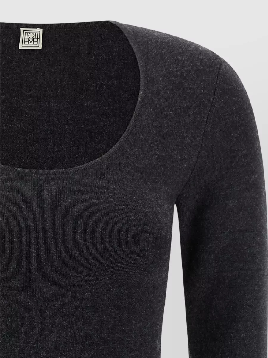 Totême Compact Knit Long-Sleeve Sweater