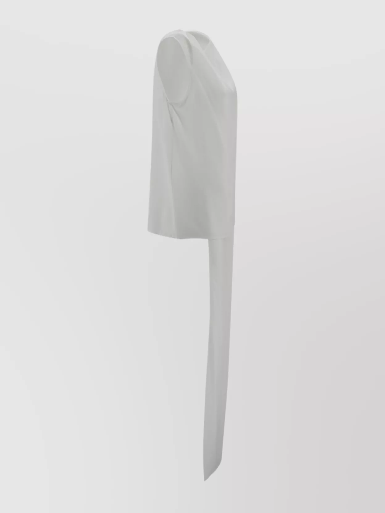 P.A.R.O.S.H DRAPED NECKLINE MAXI LENGTH SLEEVELESS TOP
