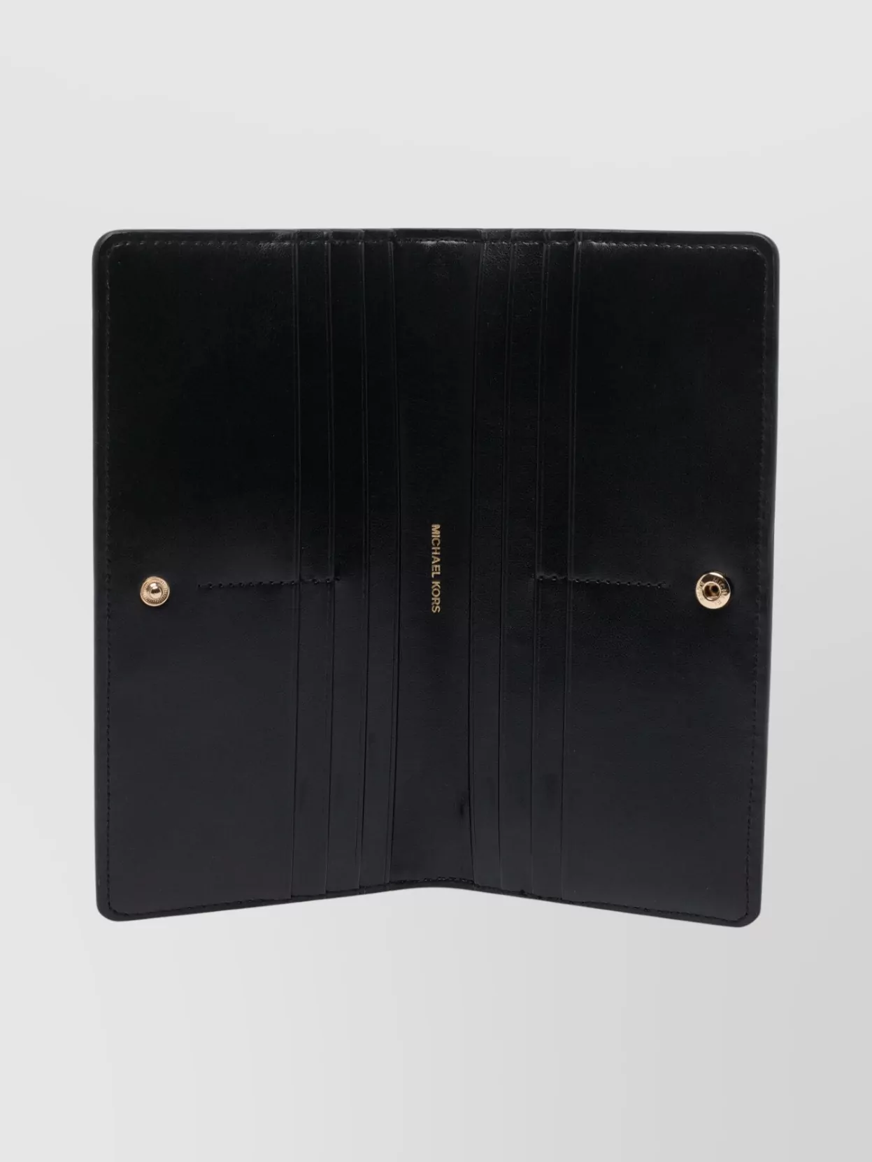 Michael Michael Kors Slim Bryant Wallet With External Zipped Pocket In Black