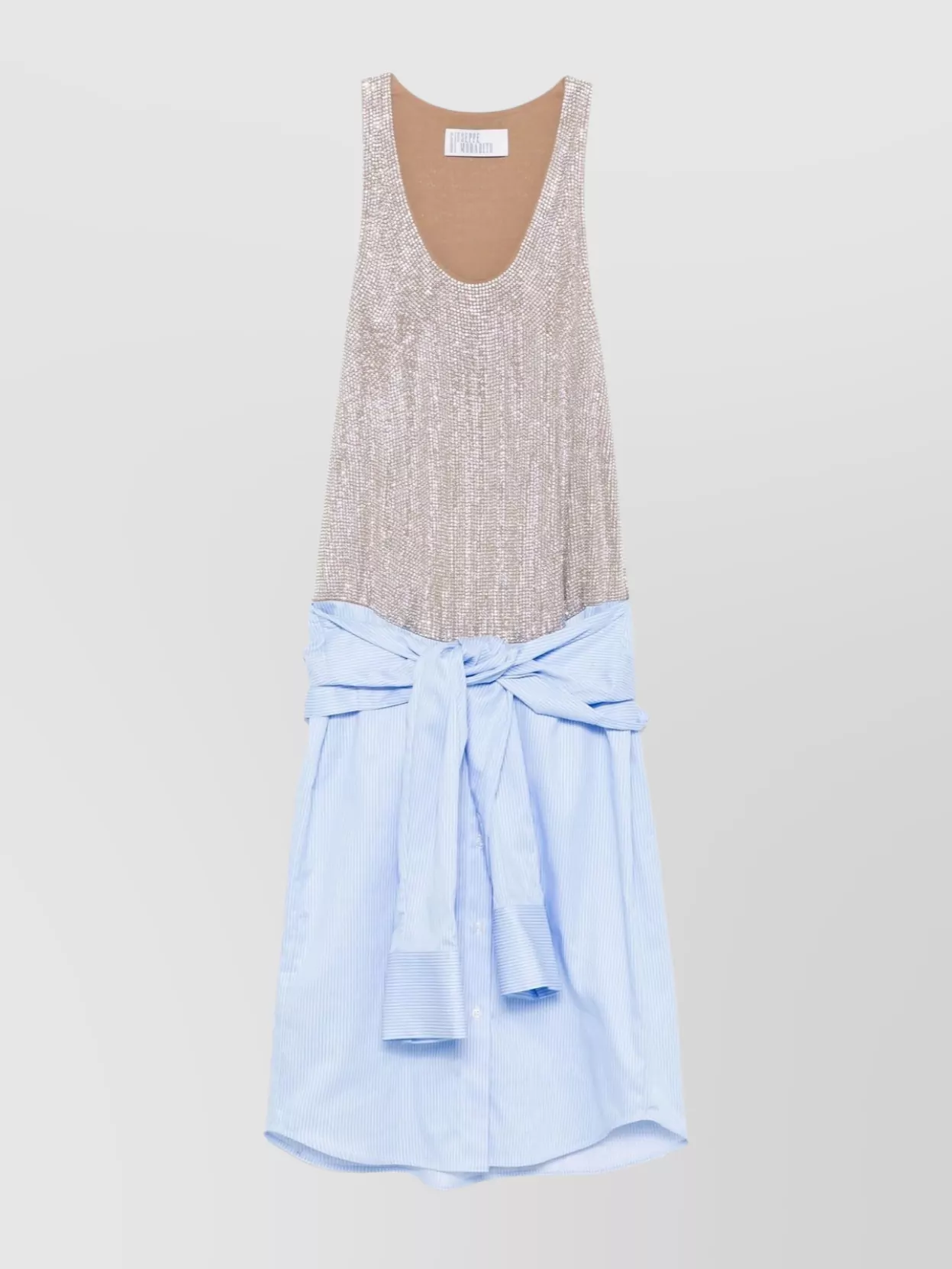 Giuseppe Di Morabito Crystal Embellished Shirt Mini Dress