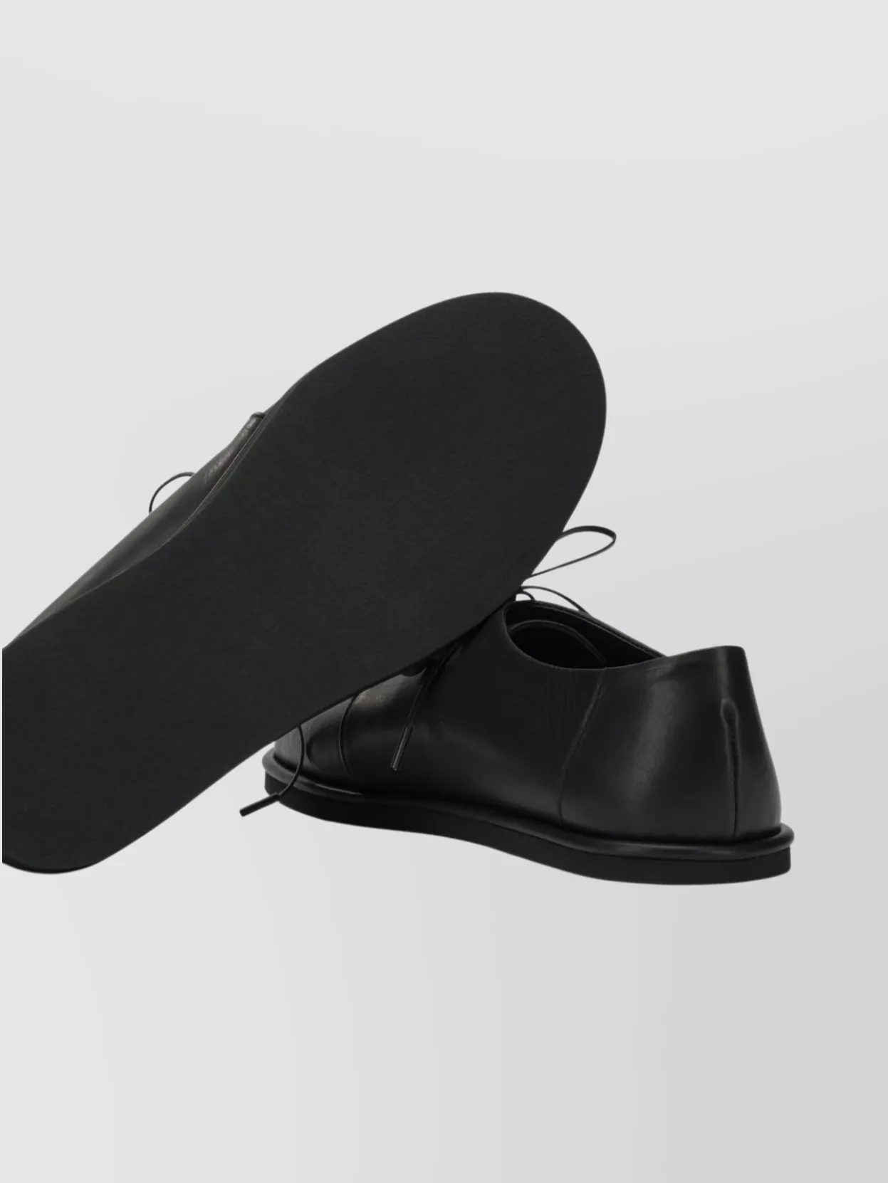 Auralee Round Toe Lace-Up Shoes With Flat Sole