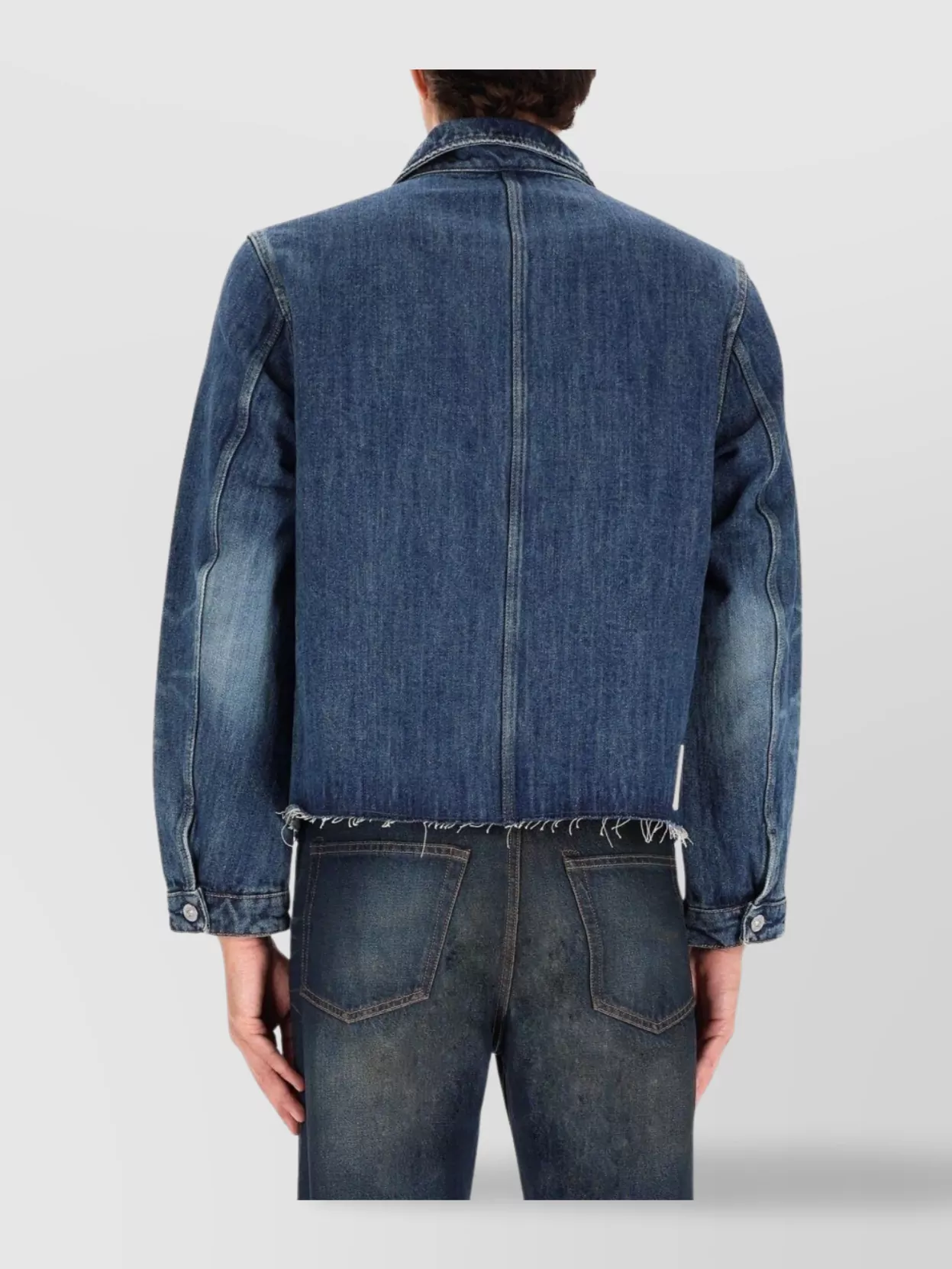 Our Legacy Long Sleeve Jacket Featuring Chest Pocket And Frayed Hem