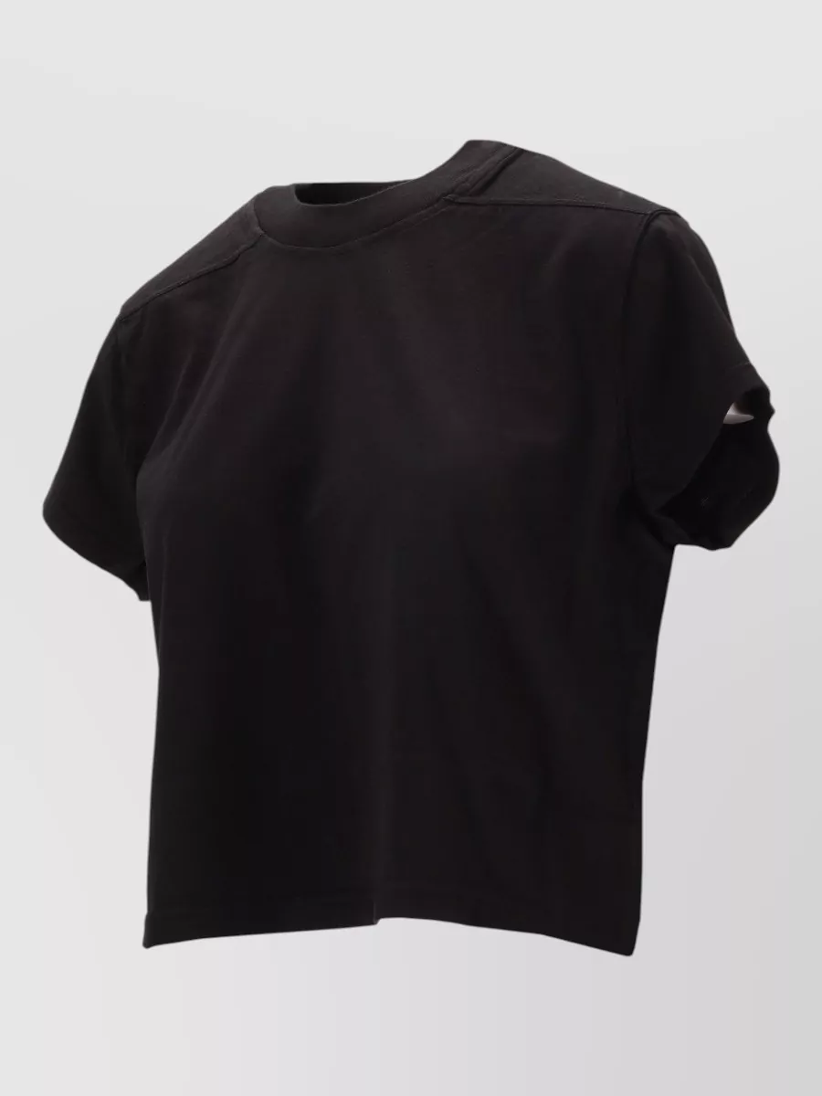 Rick Owens Cropped Crew Neck Short Sleeve Top