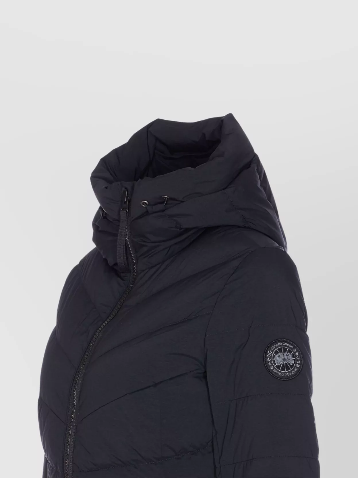 Canada Goose Long Hooded Padded Jacket And Pockets