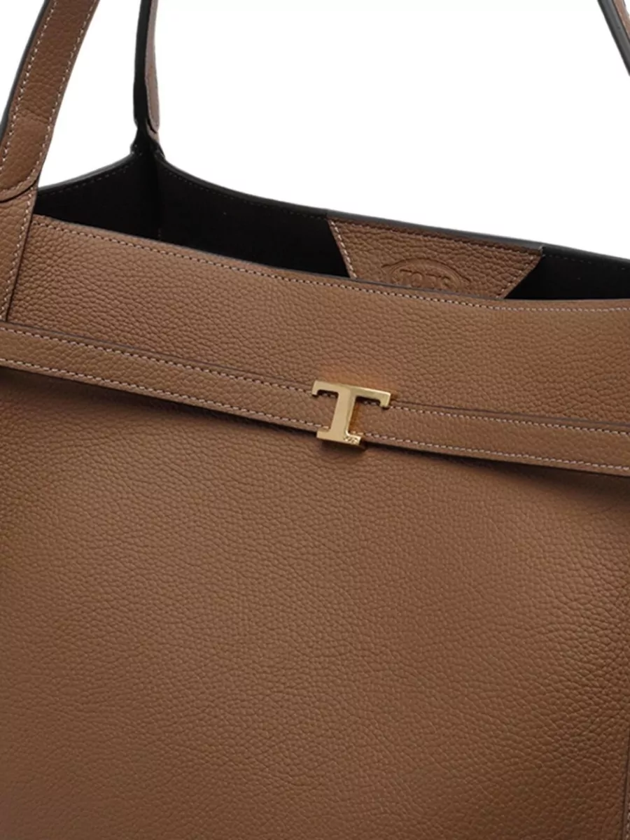 Tod's T Timeless Medium Leather Tote Bag