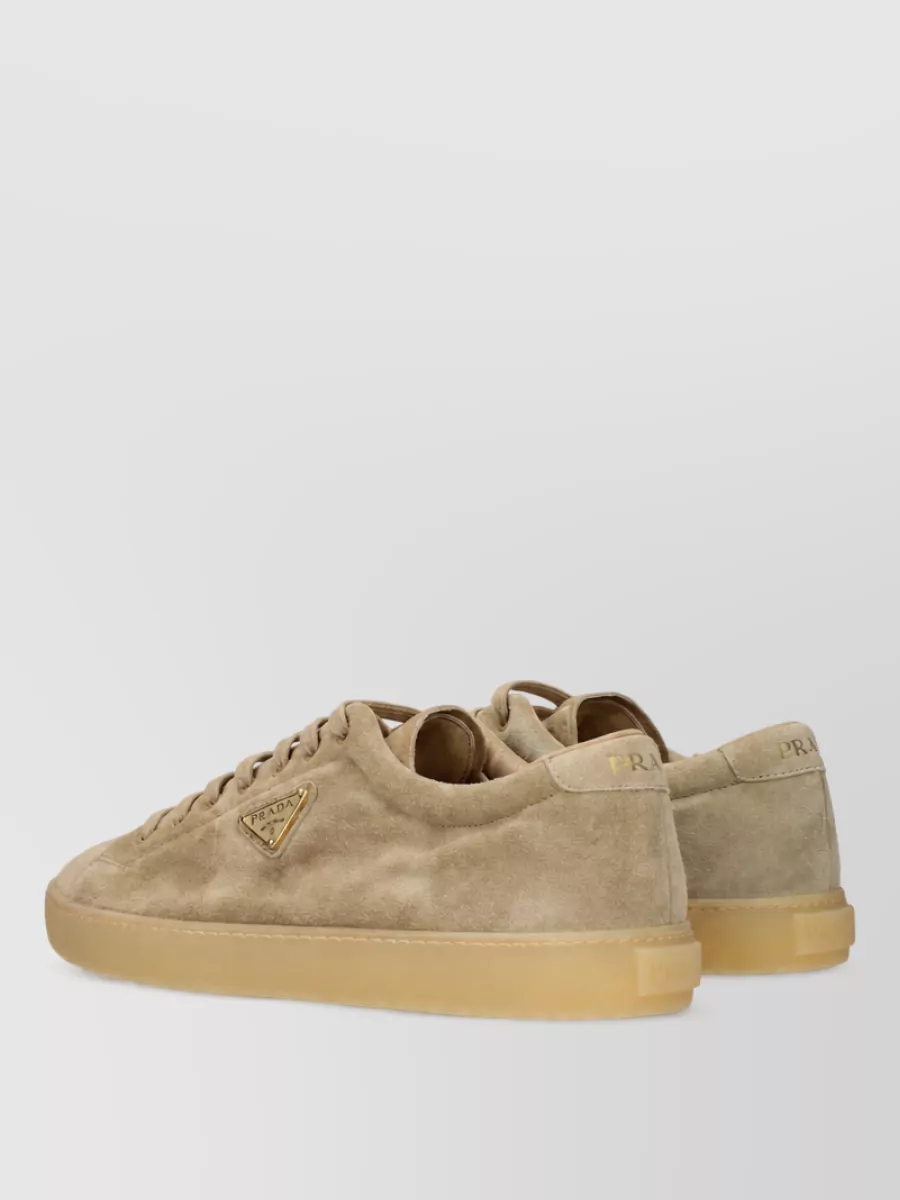 Prada Suede Leather Lace-Up Sneakers