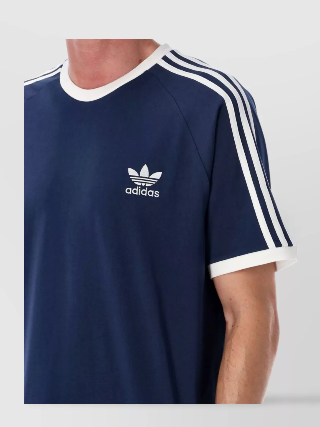 Adidas Originals Striped Sleeves Crew Neck T-Shirt
