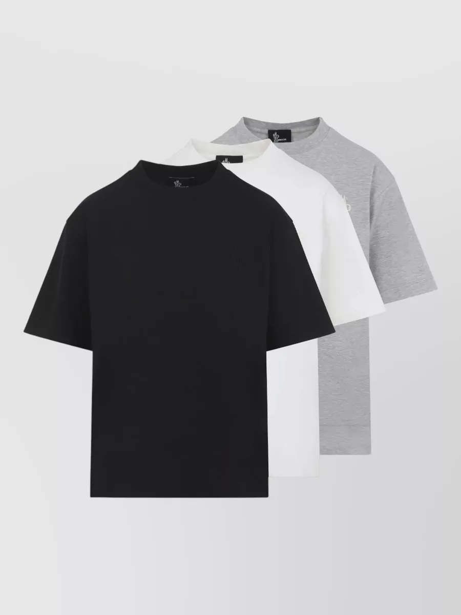 Moncler Grenoble Logo Patch Cotton Blend T-Shirt Set