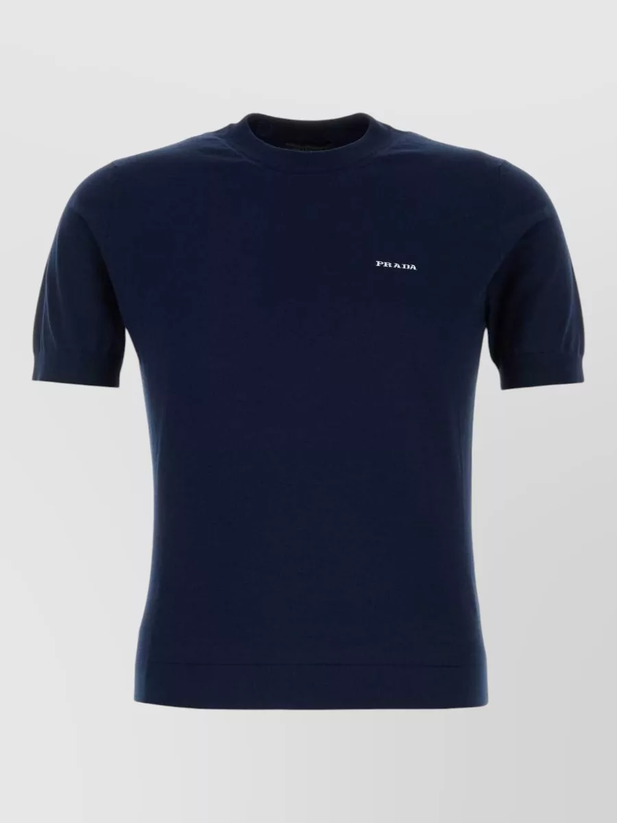 Prada cotton crew-neck short-sleeve sweater
