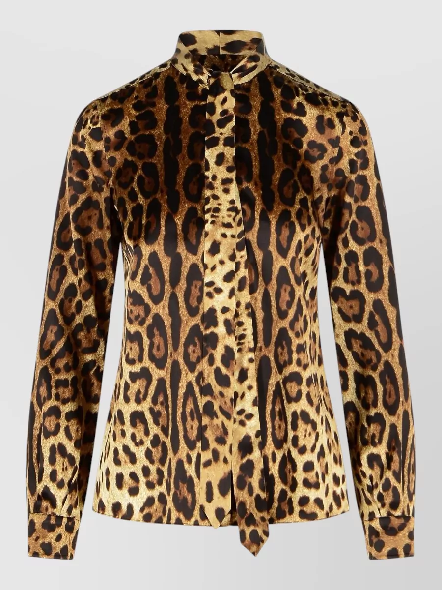 Dolce&Gabbana Silk Leopard-Print Shirt