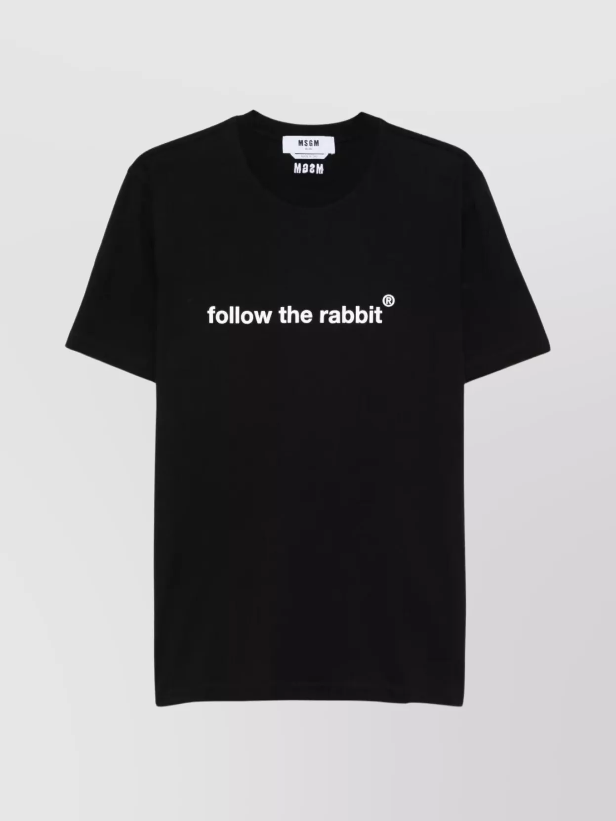 Msgm Rabbit Graphic Print Crew Neck T-shirt In Black