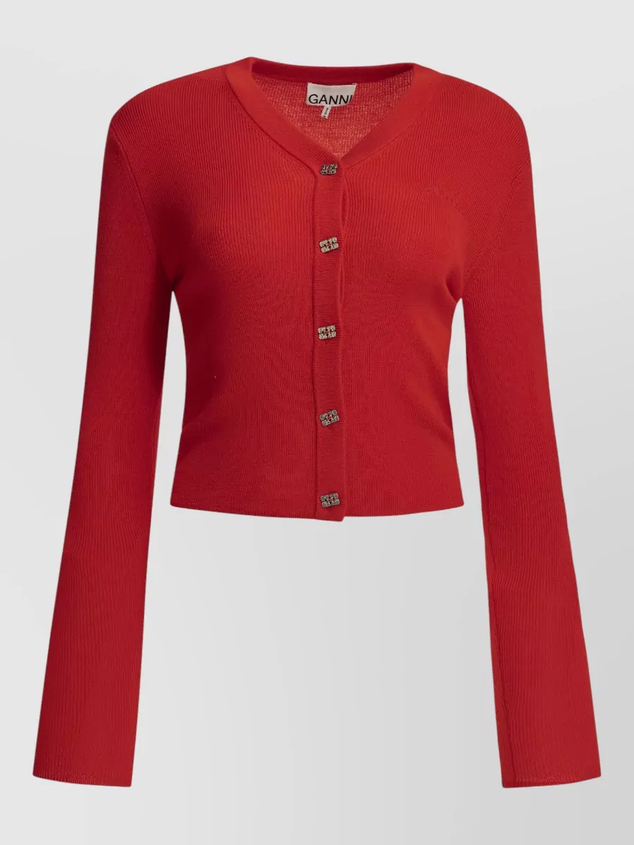 Ganni merino wool cardigan