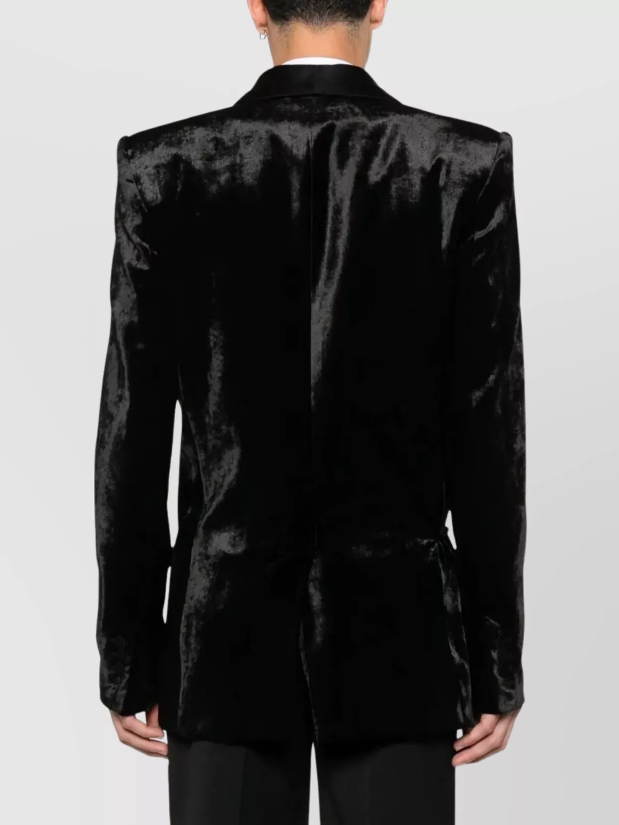 Balmain Velvet And Satin Belted Jacket With Tassel