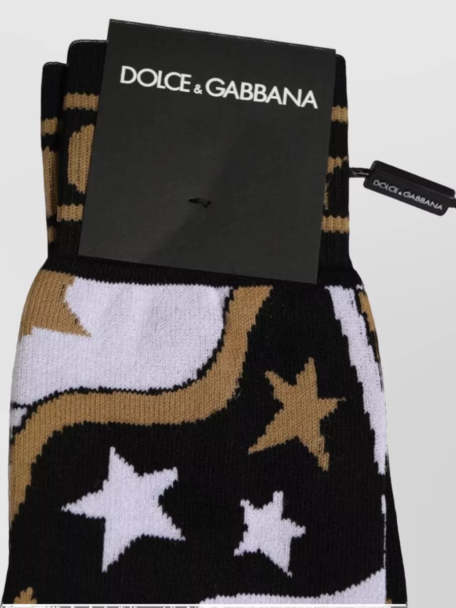Dolce&Gabbana Polka-Dot Over-The-Calf Socks