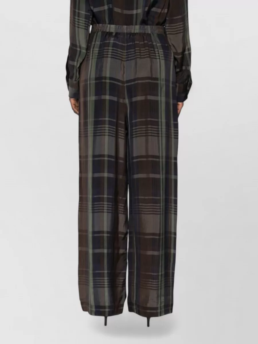 The Frankie Shop Checked Wide-Leg Trousers