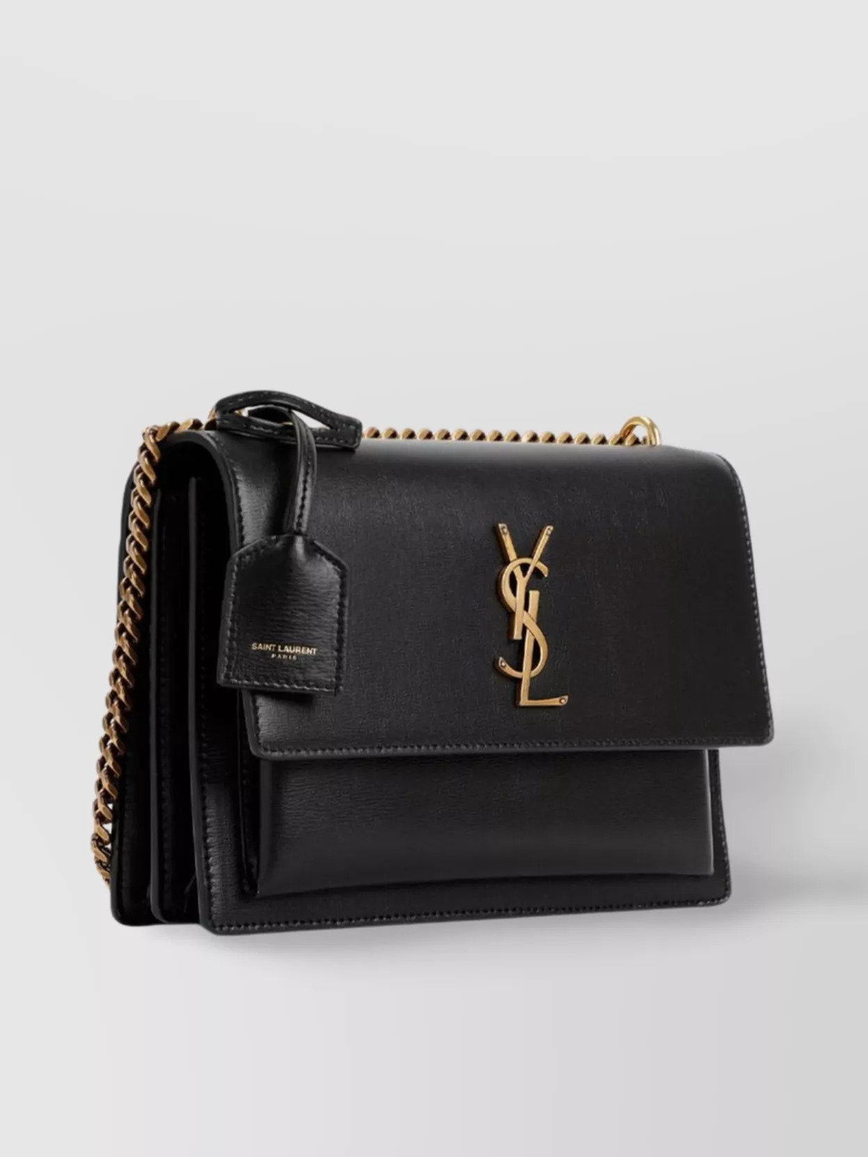 Saint Laurent Chain Strap Shoulder Bag With Gold Hardware
