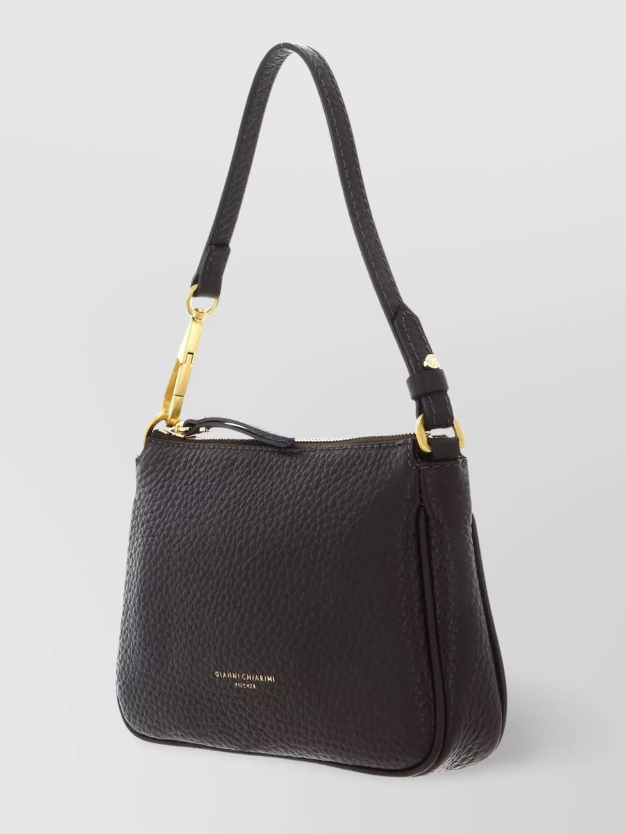 Gianni Chiarini Versatile Maxi-grain Leather Shoulder Bag In Brown