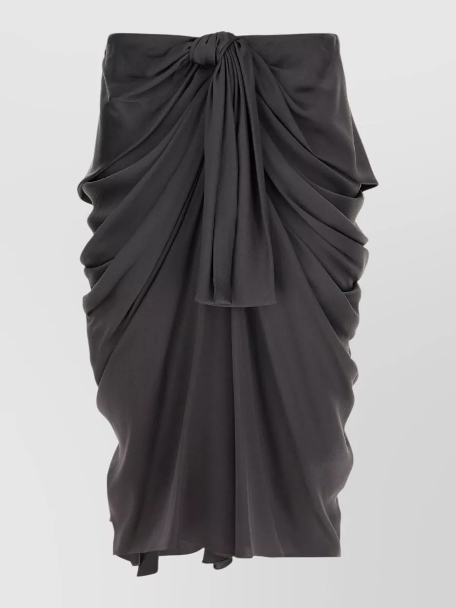 Chloé Silk Draped Midi Skirt