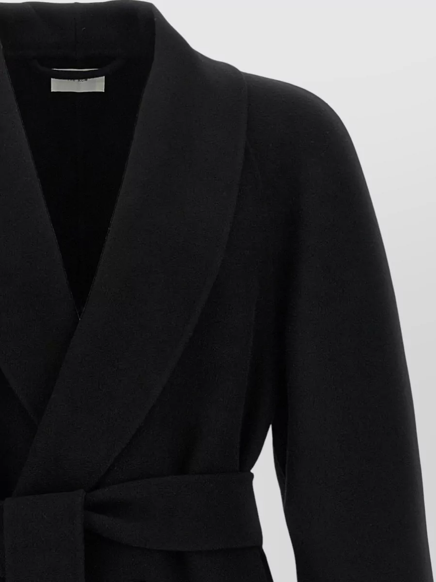 The Row Long Belted Coat Shawl Collar