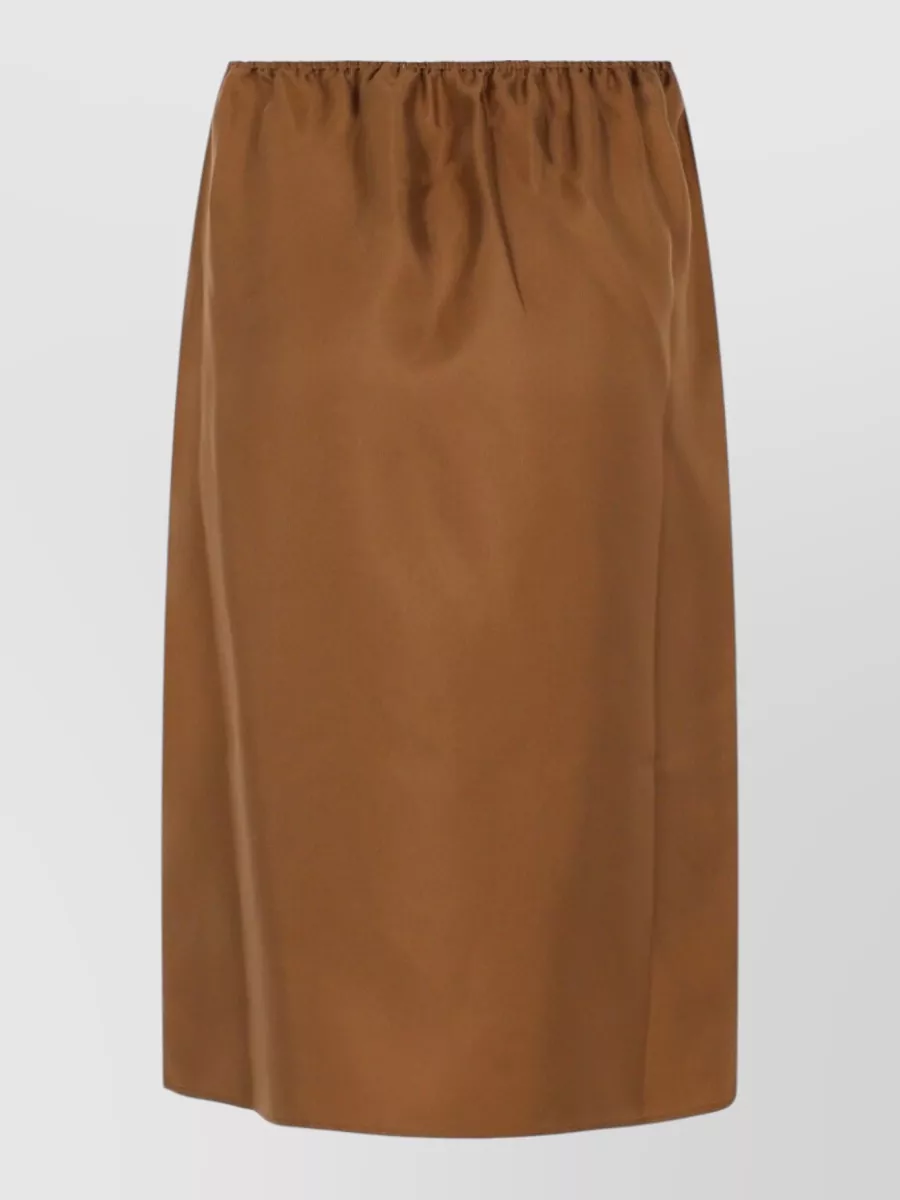 Loulou Studio Silk Midi Straight Skirt