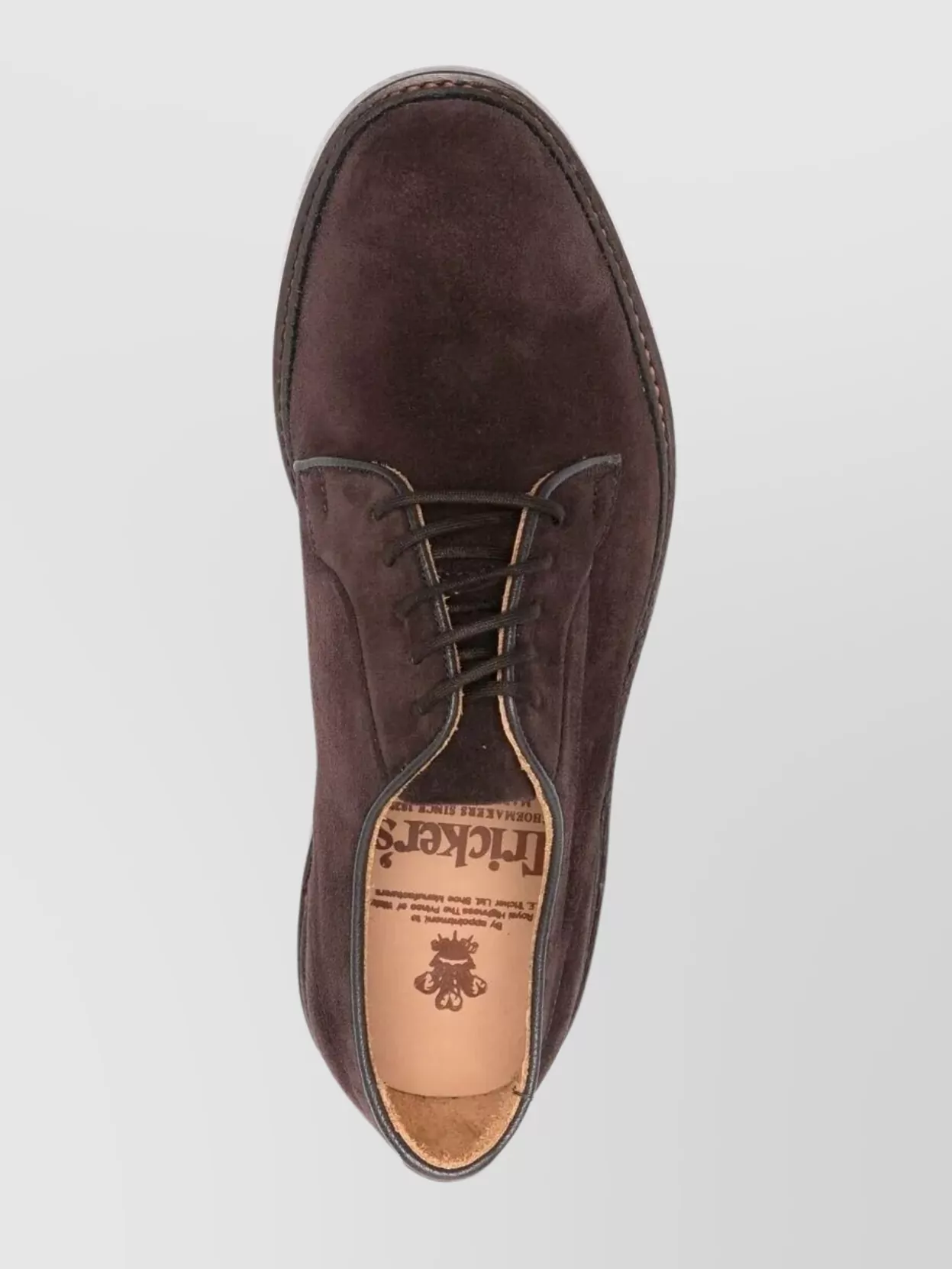 Tricker's Light Lace-Up Suede Round Toe
