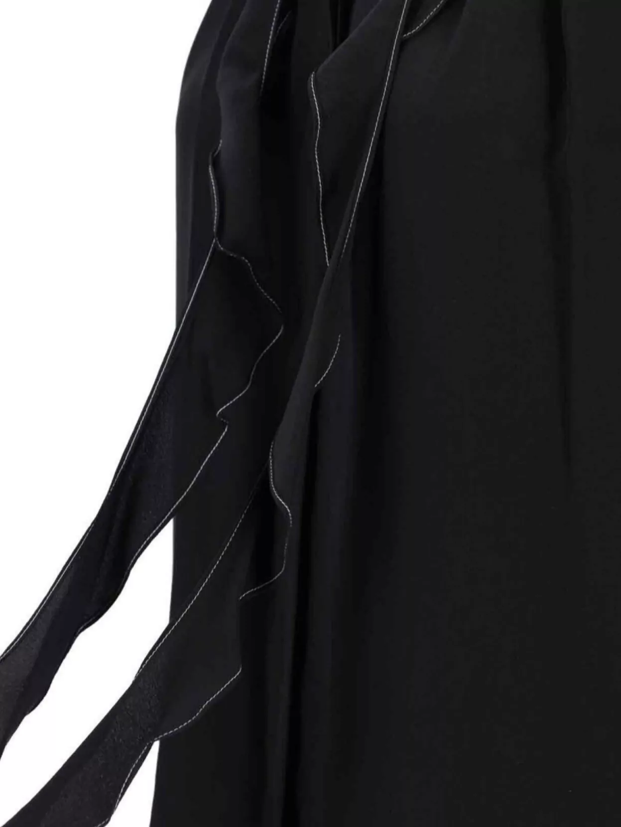 Victoria Beckham Relaxed Fit Long Sleeves Ruffled Neckline