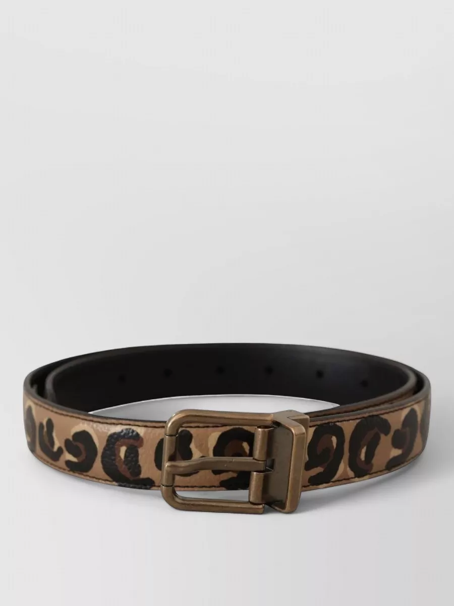Dolce&Gabbana leopard-print leather belt