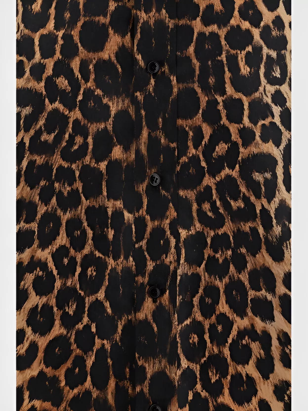 Saint Laurent Leopard Print Oversized Shirt