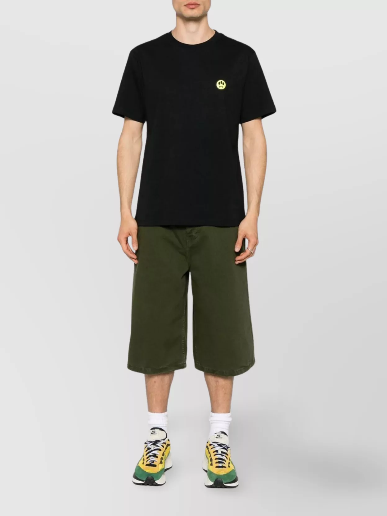 Barrow Smile Graphic Print T-Shirt With Iridescent Detail