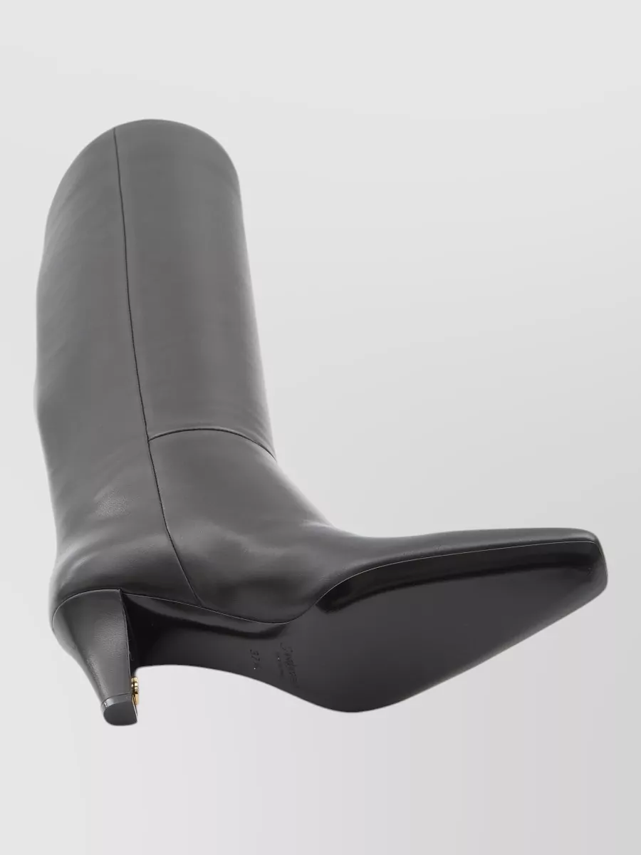 Saint Laurent Jill Knee Boots Leather Squared Toe