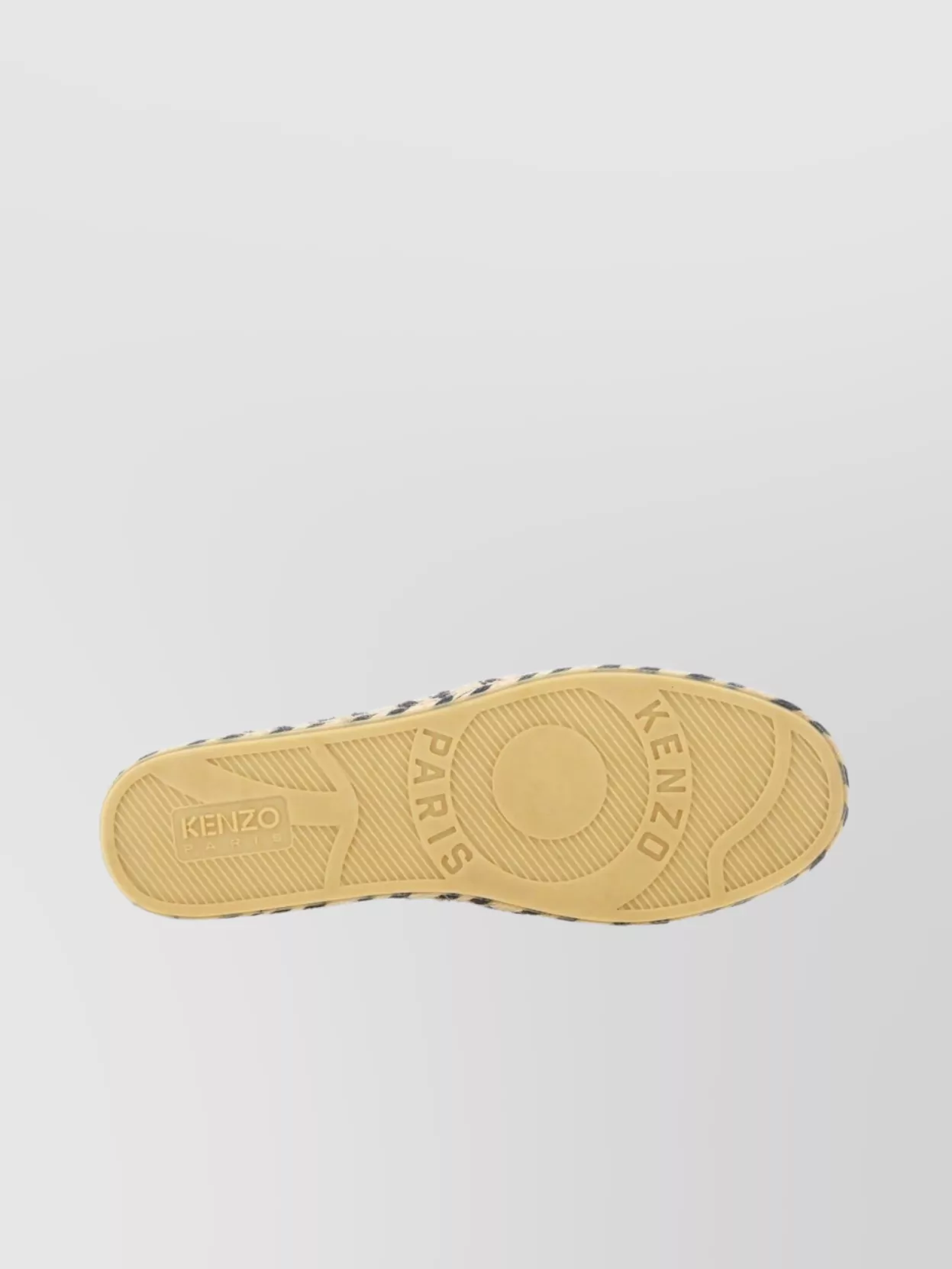Kenzo Logo Round Toe Braided Sole Espadrilles
