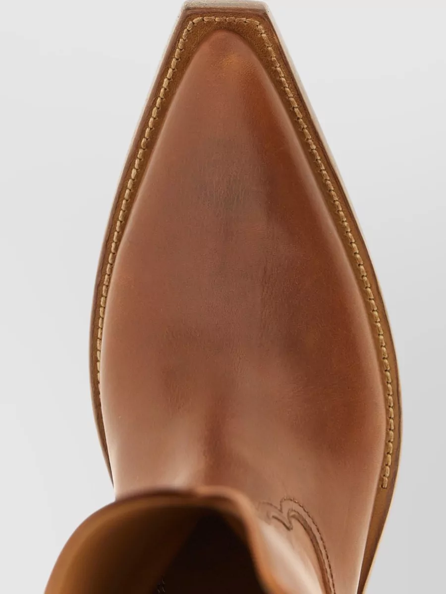 Maison Margiela Leather Heel-Less Ankle Boots