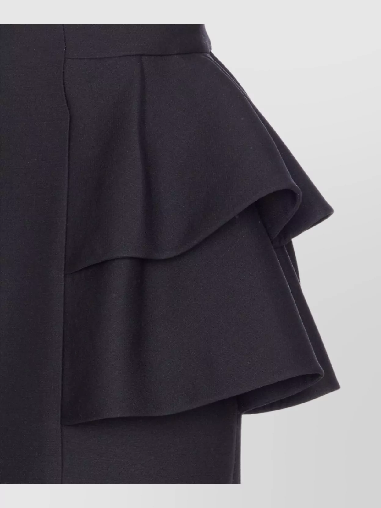 Valentino Couture Crepe High-waisted Skirt With Ruffle Detail
