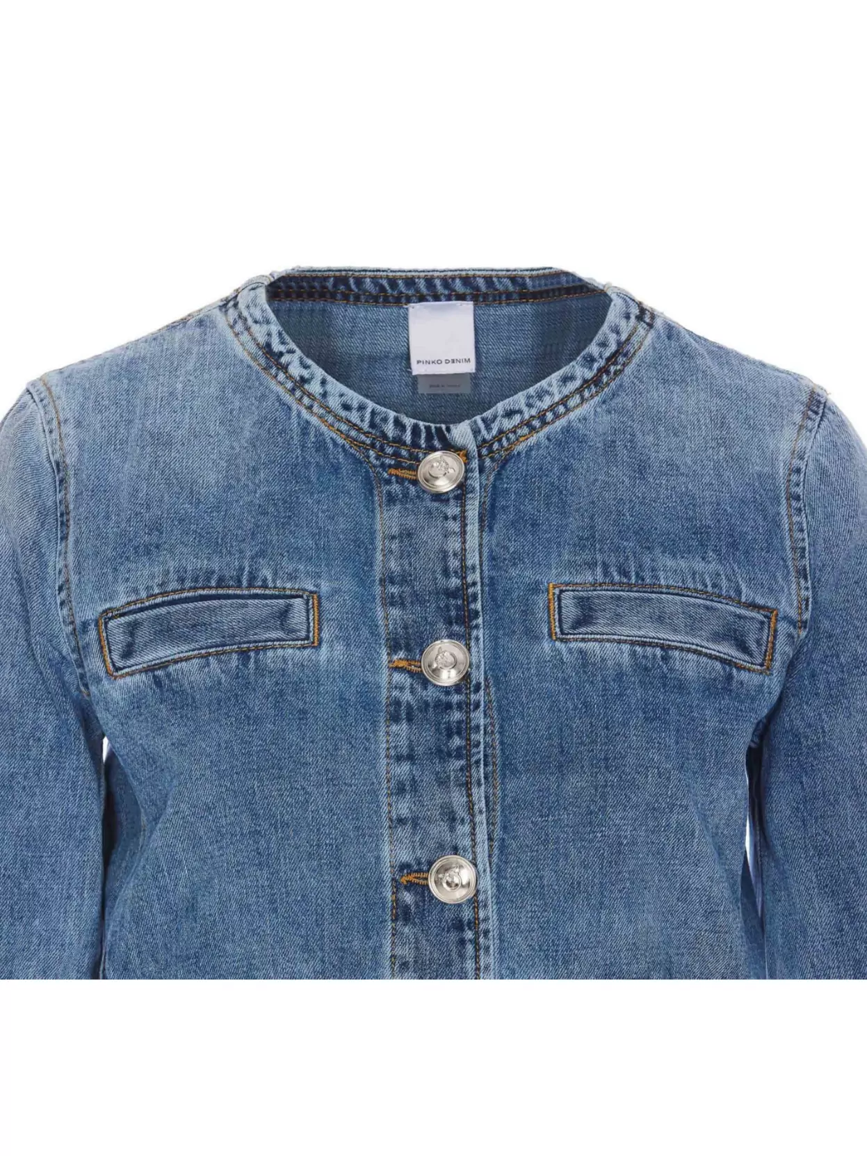 Shop Pinko Durban Style Crop Jacket With Chest Pockets