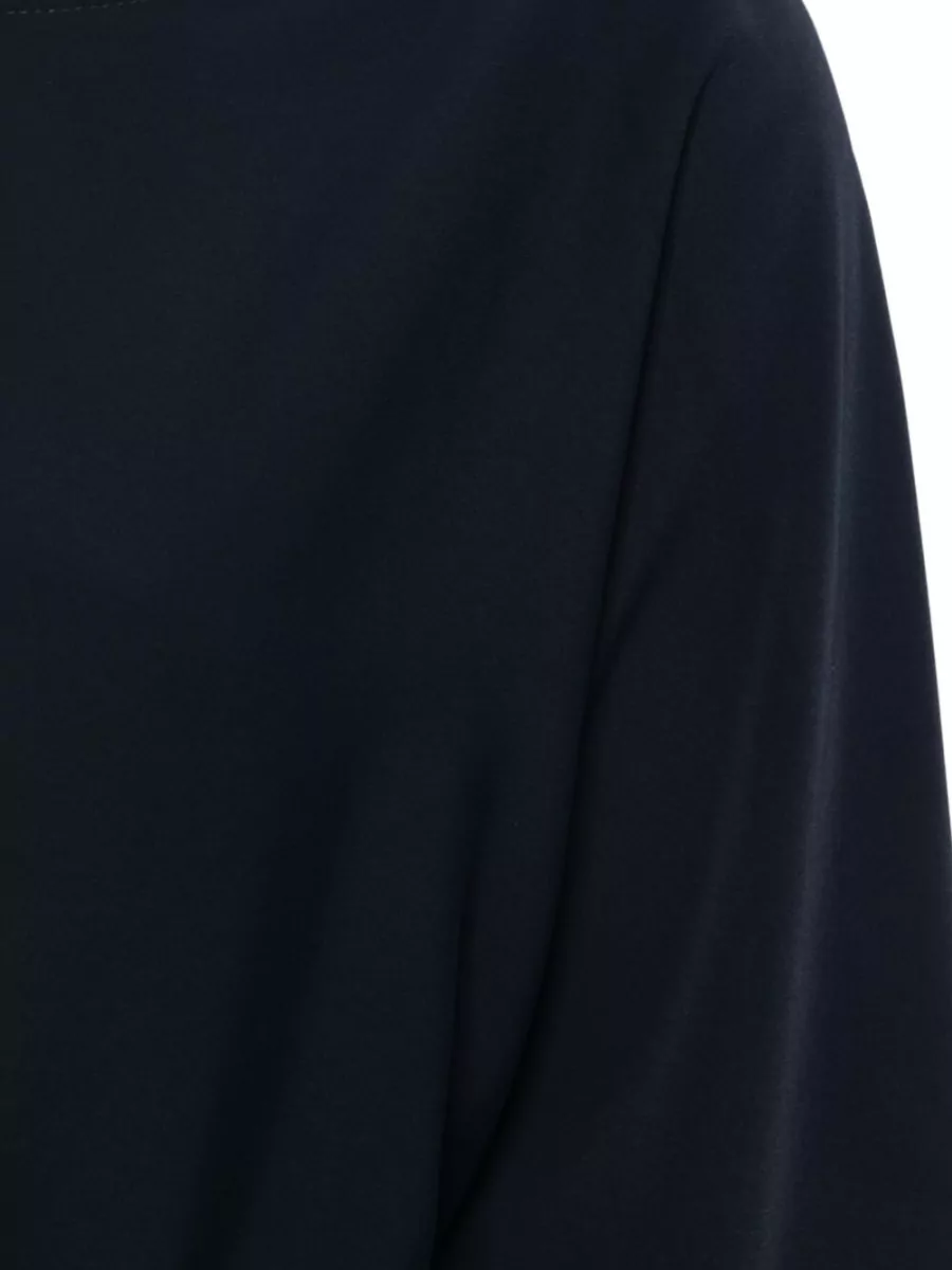 Parosh Boat Neck Long Sleeve Belted Mini Dress