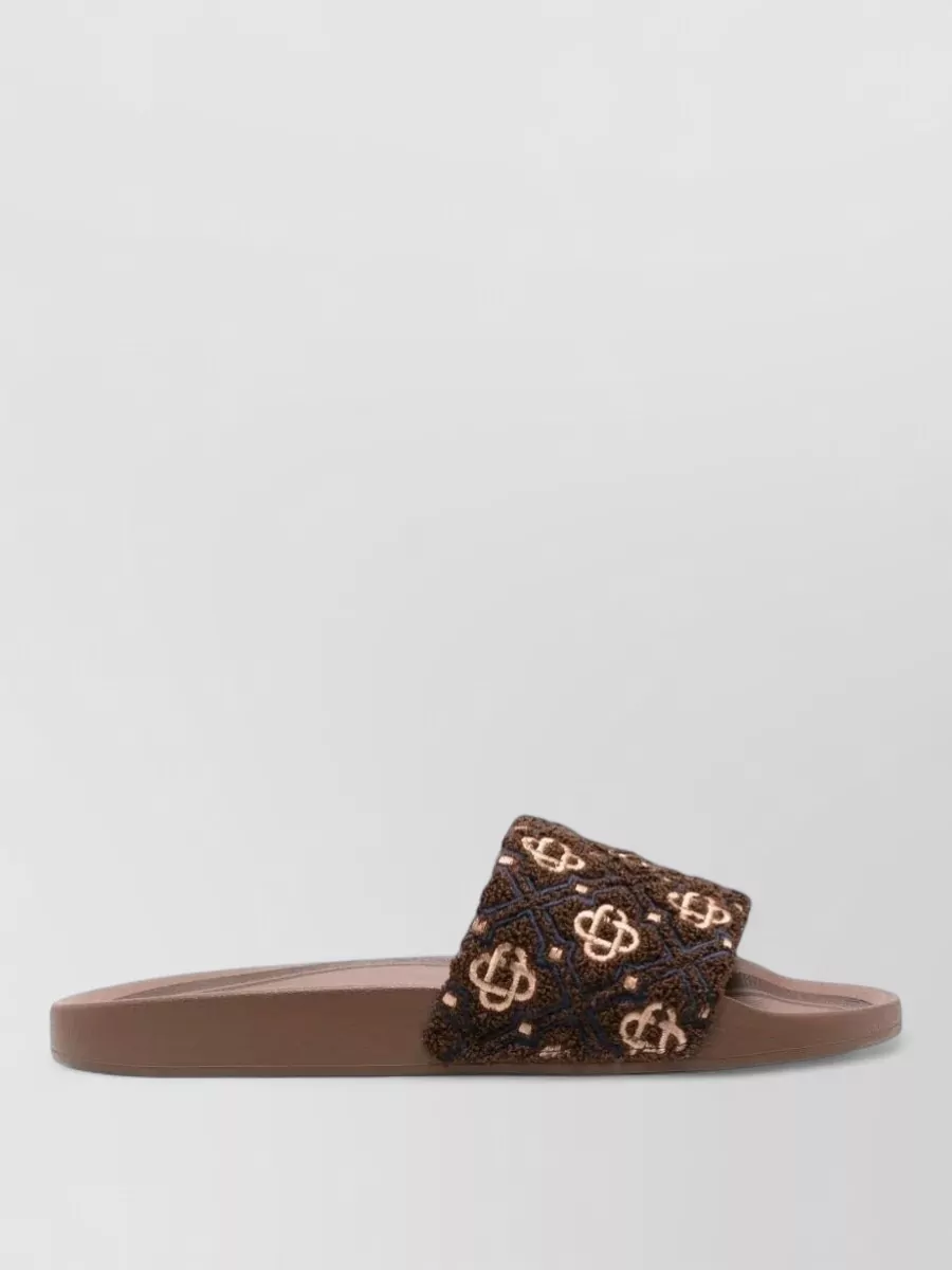 Casablanca Monogram Pool Slides