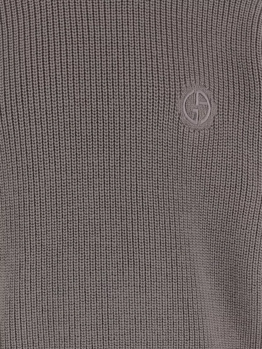 Giorgio Armani Ribbed Wool Crew Neck Jumper