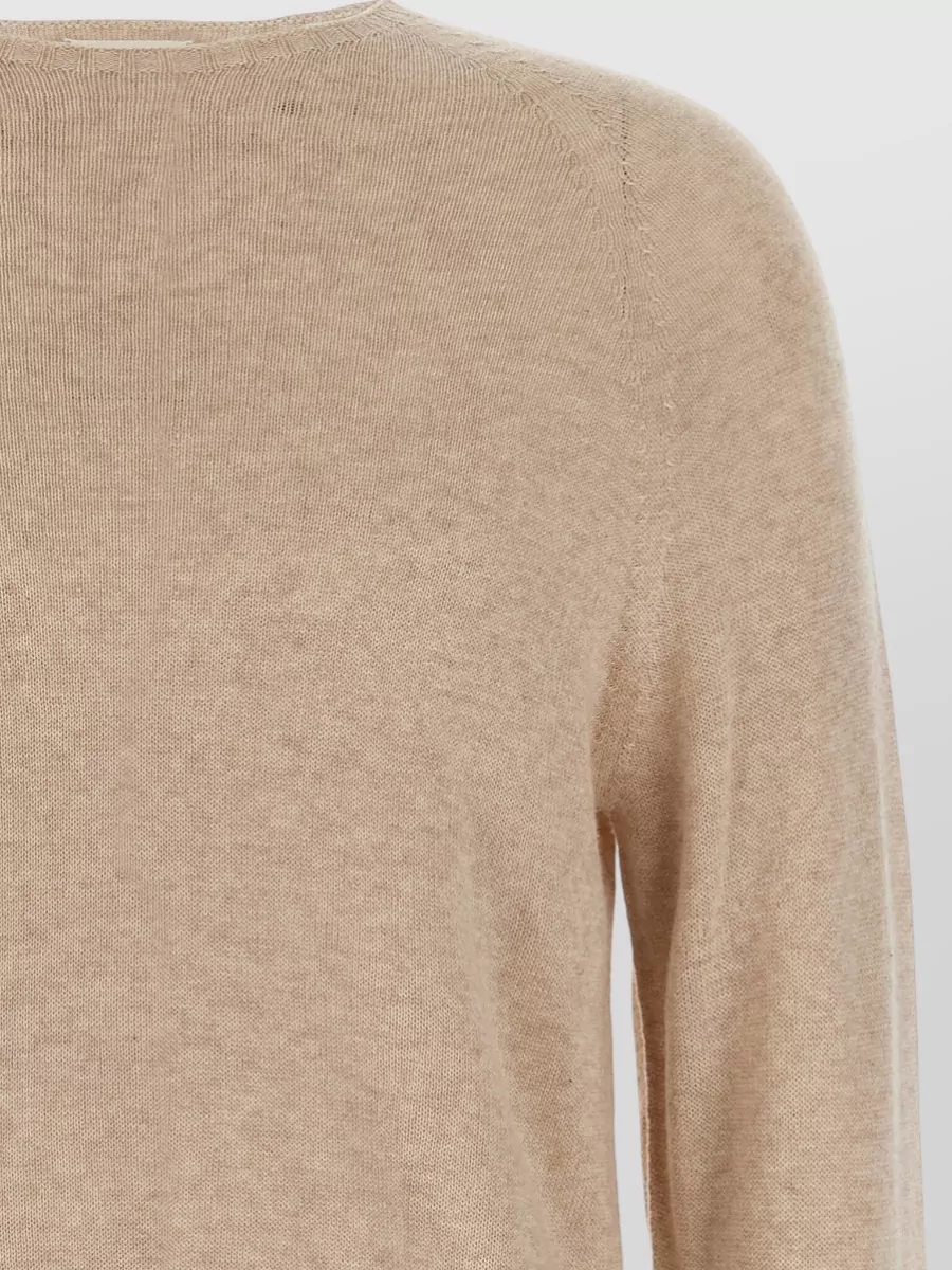 Ma'ry'ya Cashmere Cotton Crew Neck Long-Sleeve Jumper